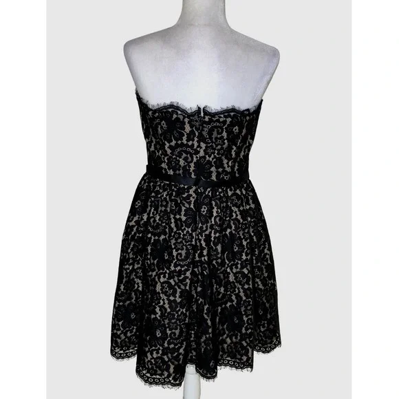 NWT Robert Rodriguez Neiman Marcus Target Black Lace Strapless Party Dress - Picture 2 of 16
